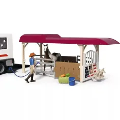 imagen de Schleich: Vehículo todoterreno con remolque y caballos (42705) 9