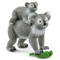 imagen de Schleich: Wild Life - Figura de mamá koala y su cría (42566) 2