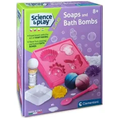 Science&Play: Kit de fabricación de jabones y bombas de baño - Clementoni