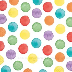 Servilleta de papel de lunares coloridos – 2 capas, 33x33 cm, set de 20 unidades