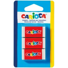 Set de 3 gomas con funda de papel - Carioca