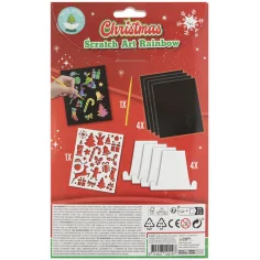 imagen de Set de 4 hojas de rascador de arcoíris A5 navideño 2