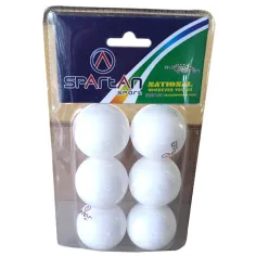 Set de 6 pelotas de ping pong - Spartan