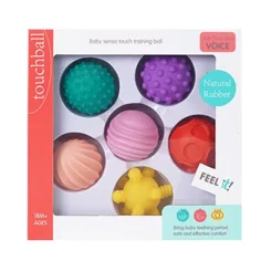 Set de 6 pelotas suaves para desarrollar el tacto para bebés