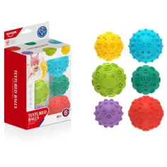 Set de 6 pelotas suaves para el desarrollo de habilidades de colores