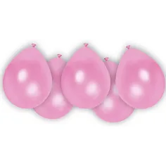 Set de 8 globos de látex rosa