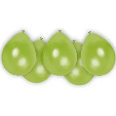 Set de 8 globos de látex verdes