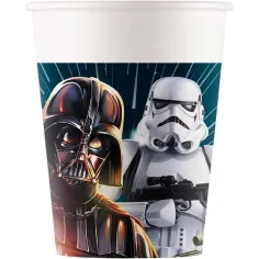 Set de 8 vasos de papel de Star Wars 200ml