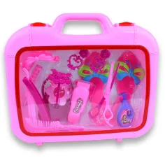 imagen de Set de belleza con accesorios de peluquería, zapatos y pendientes en una bolsa 7