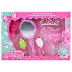 Set de belleza con espejo musical, collar y tiara