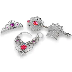 imagen de Set de belleza de princesa con tiara, collar y varita mágica 2