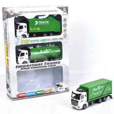 Set de camiones de transporte con tracción a retroceso 3 piezas