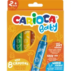 Set de crayones para bebé extra suave lavable 8 unidades - Carioca