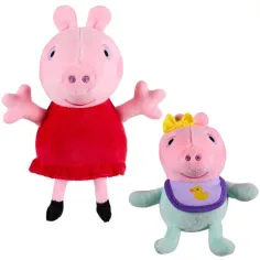 imagen de Set de figuras de peluche de 2 piezas de Peppa Pig y Evie 2