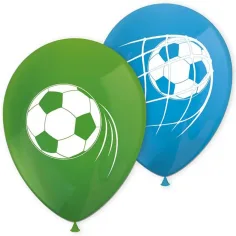 Set de globos con diseño de fútbol de 8 unidades