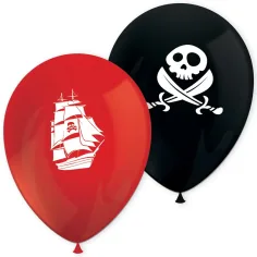 Set de globos con diseño de pirata de 8 piezas