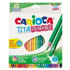 Set de lápices de colores Tita de 24 unidades con goma de borrar - Carioca