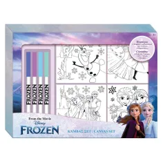 Set de lienzos para colorear de Frozen 4 piezas con rotuladores