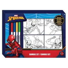 Set de lienzos para colorear de Spider-Man 4 piezas con rotuladores