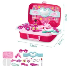 Set de maletín de belleza rodante de 17 piezas