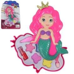 Set de Maquillaje: Paleta de Maquillaje en Forma de Sirena con Pintalabios