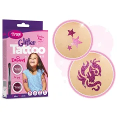 imagen de Set de mini tatuajes de brillo para niñas 3