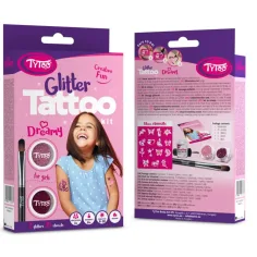 Set de mini tatuajes de brillo para niñas