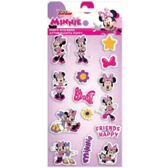 Set de pegatinas 3D de Minnie Mouse en hoja de 10x22cm