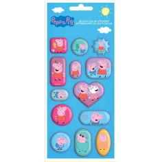 Set de pegatinas holográficas 3D de Peppa Pig de 13 piezas