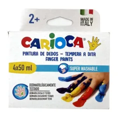 Set de pintura de dedos con diferentes colores 4x50ml - Carioca