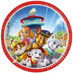 Set de platos de papel de 8 piezas de Patrulla Canina de 23 cm