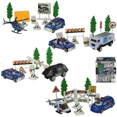 Set de Policía: Set de policía con vehículos y accesorios en varias versiones 1ud