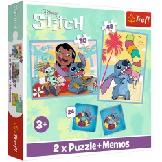 Set de rompecabezas y tarjetas de memoria Disney Lilo&Stitch 2 en 1 - Trefl