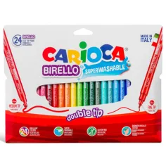 Set de rotuladores de colores con dos tipos de punta 24 unidades - Carioca