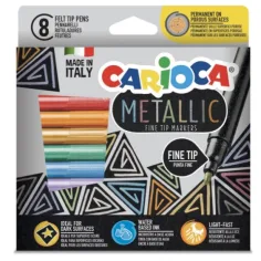 Set de rotuladores de colores metálicos de 8 unidades - Carioca