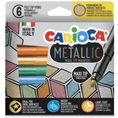 Set de rotuladores metálicos MaxiTip de 6 unidades - Carioca