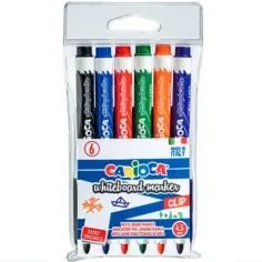 Set de rotuladores para pizarra Carioca 4,5mm 6 unidades