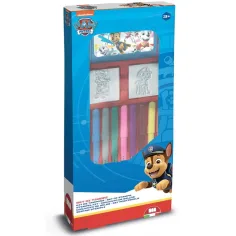 Set de sellos creativo de Patrulla Canina 9 piezas con rotuladores - Multiprint