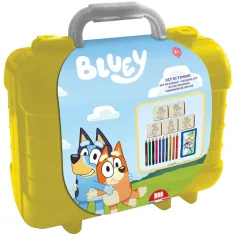 Set de sellos creativos de Bluey en maletín - Multiprint