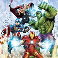 Set de servilletas de los Vengadores – 2 capas, 33x33 cm, 20 unidades