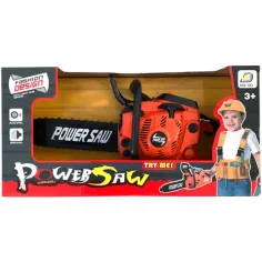Sierra eléctrica con luz y sonido de color naranja