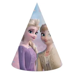 Sombrero de fiesta de papel Frozen 2 set de 6 unidades