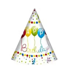 Sombrero de papel de Feliz Cumpleaños 6 unidades