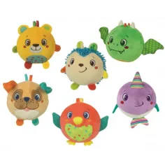 Sonajero de peluche con animales en varias versiones 10cm - Clementoni