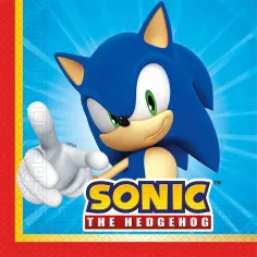 Sonic el erizo juego de servilletas de papel – 2 capas, 33x33 cm, 20ud