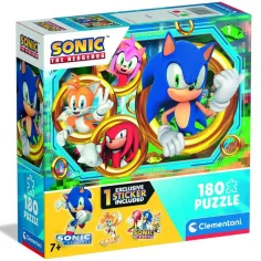 Sonic, el erizo rompecabezas de 180 piezas - Clementoni