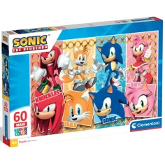 Sonic y sus amigos rompecabezas maxi supercolor de 60 piezas - Clementoni