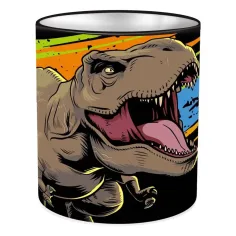 Soporte de escritorio cilíndrico de metal Jurassic World 10x11cm