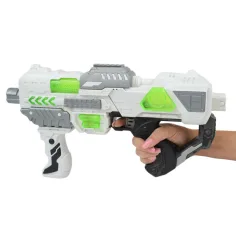 imagen de Space Series: Arma espacial blanca con soporte, luz y sonido de 40 cm 4