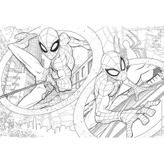 imagen de Spider-Man 2 en 1 maxi puzzle y libro para colorear 50x35cm - Lisciani 3